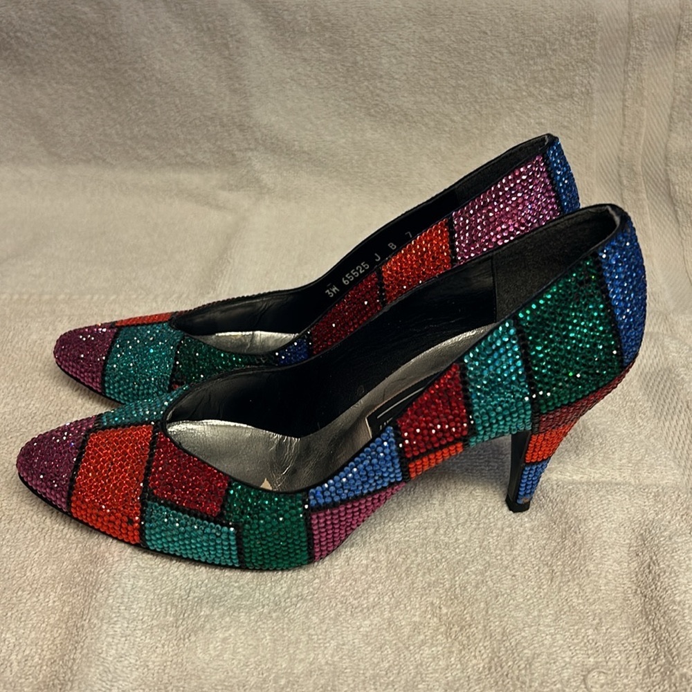 Vintage Stuart Weitzman Signature Total Rhineston… - image 6